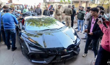 कानपुर में तेज़ रफ़्तार लेम्बोर्गिनी का कहर: गुटखा कारोबारी के बेटे ने कई वाहनों को मारी टक्कर, मची अफरा-तफरी