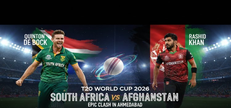 T20 World Cup 2026: दक्षिण अफ्रीका बनाम अफगानिस्तान – राशिद खान की फिरकी के बावजूद प्रोटियाज का दबदबा, जानें मैच का पूरा रोमांच