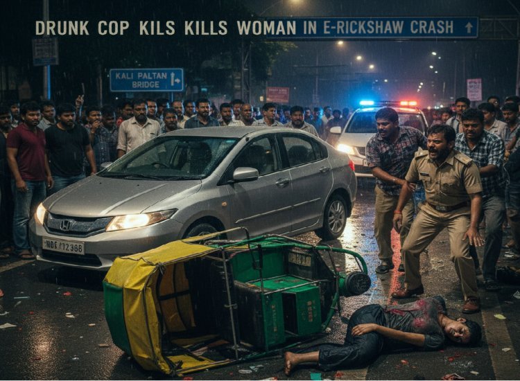 हरियाणा में दर्दनाक हादसा: नशे में धुत पुलिसकर्मी की कार ने ई-रिक्शा को मारी टक्कर, 25 वर्षीय युवती को कुचला
