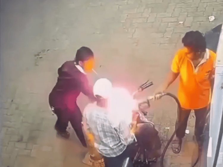 Raipur Petrol Pump Shock: Man Ignites Fuel Nozzle After Smoking Row