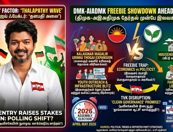 The Vijay Factor: How TVK’s Entry Triggered a Massive Freebie War Between DMK and AIADMK