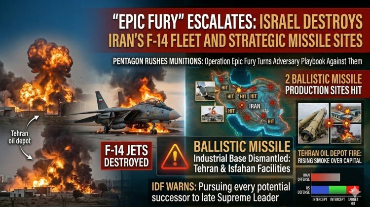 "Epic Fury" Escalates: Israel Destroys Iran's F-14 Fleet and Strategic Missile Sites