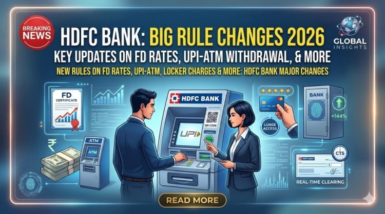 HDFC Bank New Rules 2026: FD दरें, UPI-ATM विड्रॉल और लॉकर चार्ज में बड़े बदलाव, जानें सबकुछ!