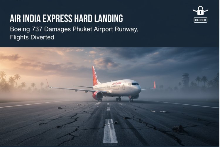 Aviation Incident: Air India Express Boeing 737 Suffers Hard Landing at Phuket Airport, Runway Closed