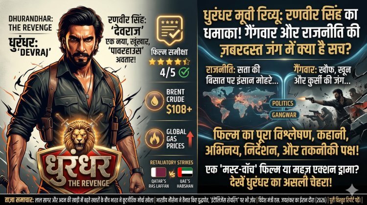 धुरंधर मूवी रिव्यू: रणवीर सिंह का खूंखार अवतार! क्या राजनीति और गैंगवार की यह जंग बॉक्स ऑफिस पर मचाएगी गदर?