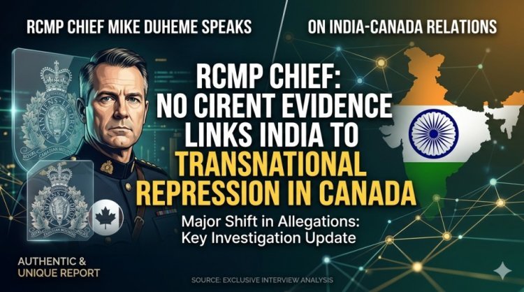 RCMP Chief: No Current Evidence Links India to Transnational Repression in Canada