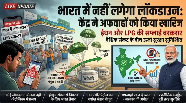 भारत में नहीं लगेगा लॉकडाउन: केंद्र ने अफवाहों को किया खारिज, ईंधन और LPG की सप्लाई रहेगी बरकरार