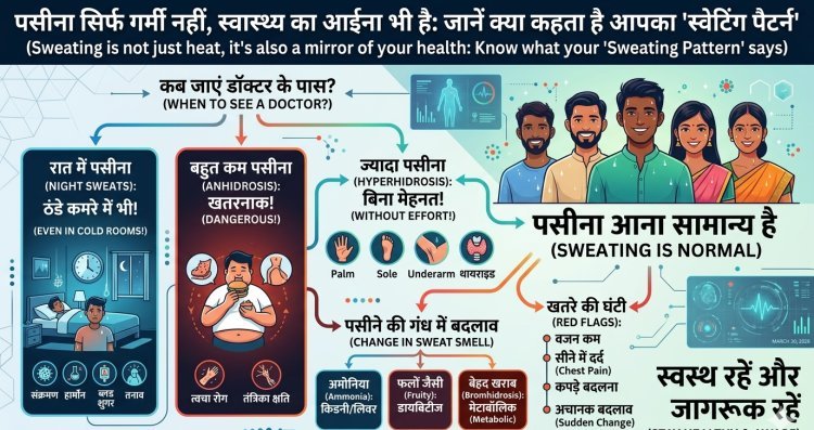 पसीना भी देता है बड़ी बीमारी के संकेत! जानें रात में पसीना आने और पसीने की गंध का असली मतलब