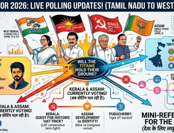Battle for 2026: Live Polling Updates from Tamil Nadu to West Bengal—Will the Titans Hold Their Ground?