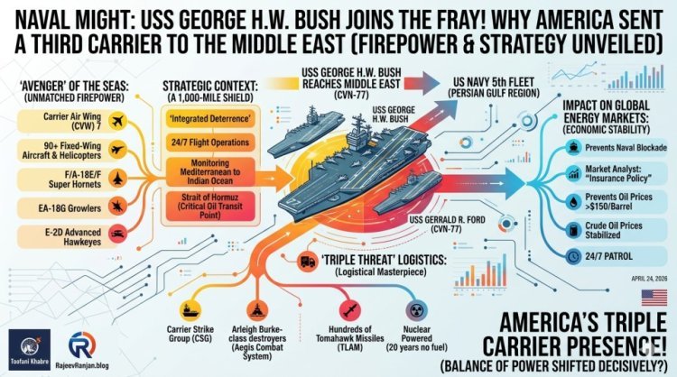 Naval Might: USS George H.W. Bush Joins the Fray! Why America Sent a Third Carrier to the Middle East