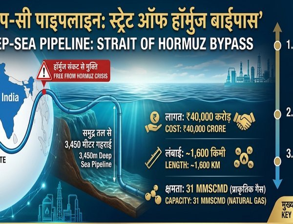 ओमान-भारत डीप-सी पाइपलाइन: स्ट्रेट ऑफ हॉर्मुज के तनाव को बाईपास करेगा भारत, ₹40,000 करोड़ का मेगा प्लान तैयार!