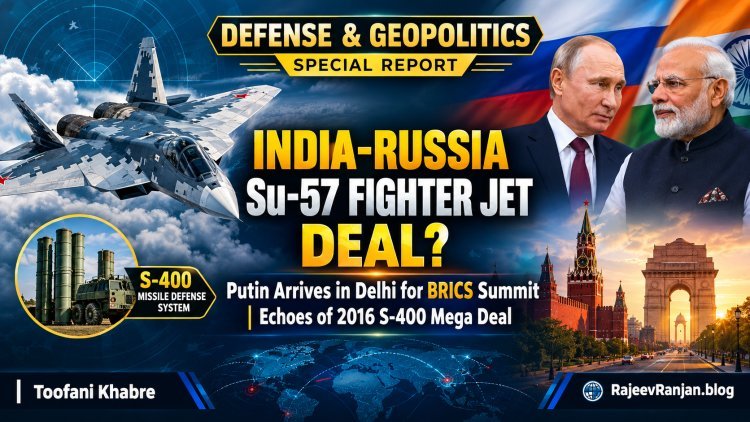 भारत-रूस में फिर होगी ऐतिहासिक डिफेंस डील? BRICS समिट के लिए दिल्ली पहुंचे पुतिन, Su-57 और S-400 पर नजर!