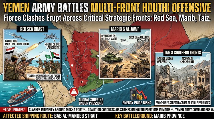 Yemen at the Brink: Soldiers Battle Fierce Multi-Front Houthi Offensive Across Red Sea Coast and Marib