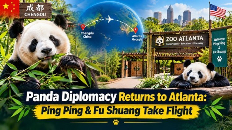 Panda Diplomacy Takes Flight: China's Ping Ping and Fu Shuang En Route to Zoo Atlanta