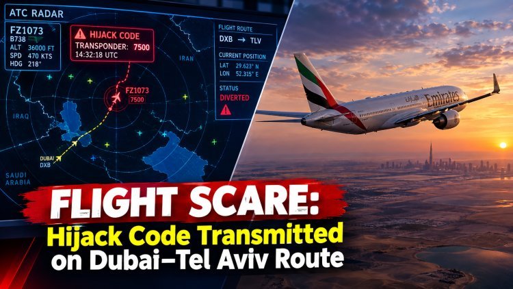 Hijack Alert on Dubai to Tel Aviv Flight: Transponder Triggers Air Defense Scare Over Middle East