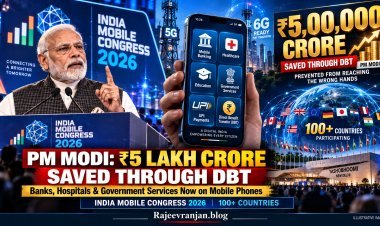 PM Modi at India Mobile Congress 2026: ₹5 Lakh Crore Saved Through DBT, Mobile Phones Transform India