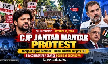 CJP Jantar Mantar Protest: Abhijeet Dipke Detained, Rahul Gandhi Targets CEC Gyanesh Kumar