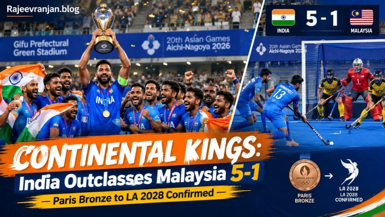 India Wins Asian Games 2026 Men's Hockey Gold: Defeats Malaysia 5-1 to Seal LA 2028 Olympic Berth