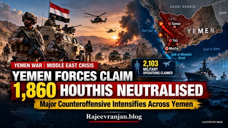 Yemen Government Forces Claim 1,860 Houthis Neutralised in Major Counteroffensive