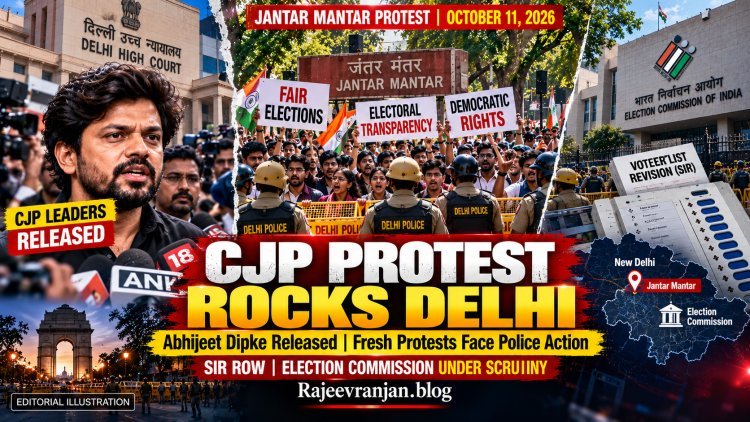 CJP Protest Delhi: Abhijeet Dipke Released, Fresh Jantar Mantar Demonstrations Face Police Action