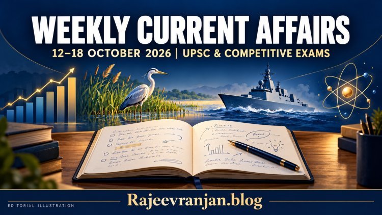 Weekly Current Affairs 12–18 October 2026 | UPSC & SSC